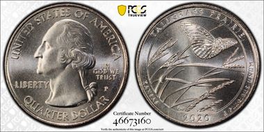 2020-P 25C Tallgrass Prairie NP MS68