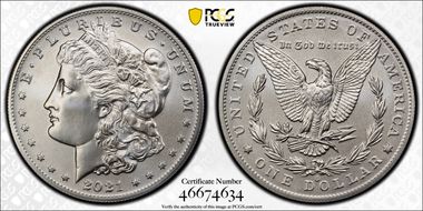 2021-O Privy $1 Morgan Dollar 100th Anniversary MS69