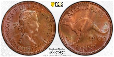 1962 Y. (p) 1D MS64BN