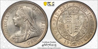 1901 1/2 Cr S-3938 MS61