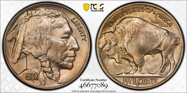 1938-D/S 5C Overmintmark, FS-512 MS65