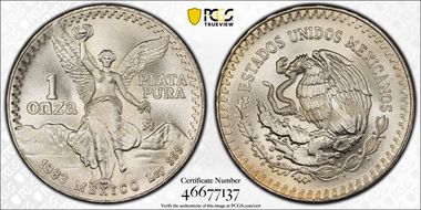 1983-Mo Onza Libertad Ag MS67