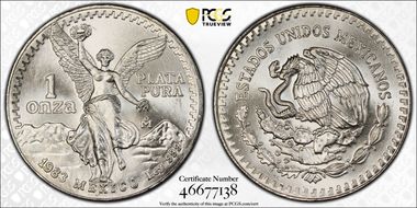 1983-Mo Onza Libertad Ag MS67