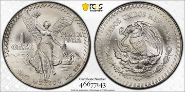 1987-Mo Onza Libertad Ag - DDO MS66