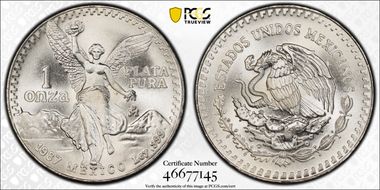 1987-Mo Onza Libertad Ag - DDO MS67