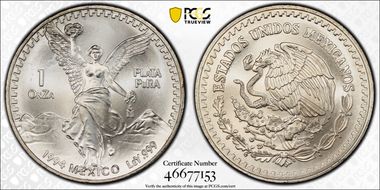 1994-Mo Onza Libertad Ag MS69