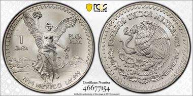 1994-Mo Onza Libertad Ag MS69