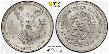 1994-Mo Onza Libertad Ag MS68
