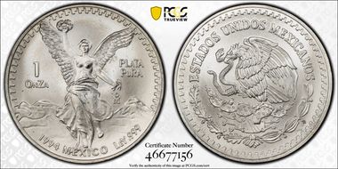 1994-Mo Onza Libertad Ag MS69