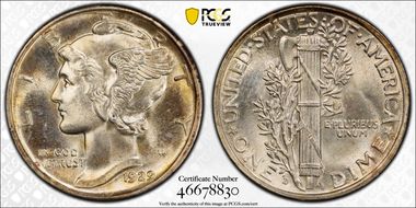 1929-D 10C MS65FB