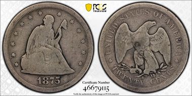 1875-S 20C VG8