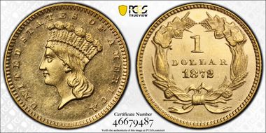 1872 G$1 PR63