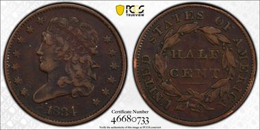1834 1/2C VF30BN