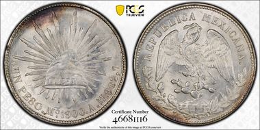 1900-Mo AM Peso KM-409.2 MS62