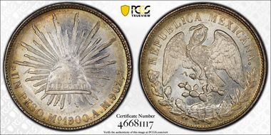 1900-Mo AM Peso KM-409.2 MS63