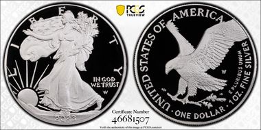 2023-W $1 Silver Eagle PR70DCAM