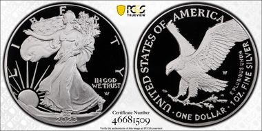 2023-W $1 Silver Eagle PR70DCAM