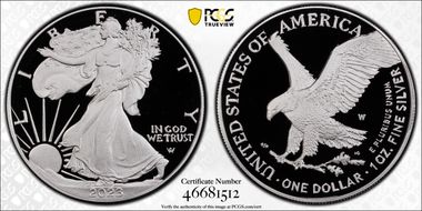 2023-W $1 Silver Eagle PR70DCAM