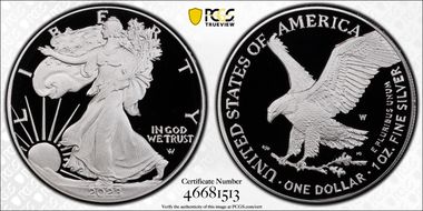 2023-W $1 Silver Eagle PR70DCAM