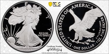 2023-W $1 Silver Eagle PR70DCAM
