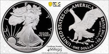 2023-W $1 Silver Eagle PR70DCAM