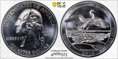 2018 25C Cumberland Island NP 5 oz Silver N1