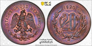 1920-Mo 20C KM-437 MS65RB