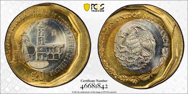 2019-Mo P(20 P) Veracruz Pattern Casa de Moneda de Mexico SP66