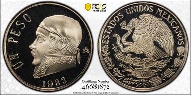 1983-Mo Peso KM-460 Closed 8 PR69DCAM