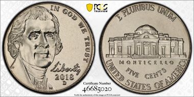 2018-D 5C MS68FS