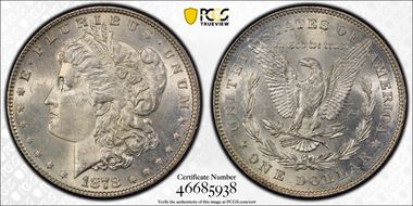 1878 7/8TF $1 Weak MS62
