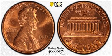 1987 1C MS67RD