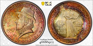 1937 50C Roanoke MS67+