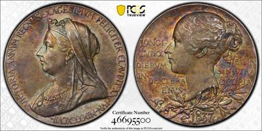 1897 Medal Eimer-1817b Matte Ag SP62