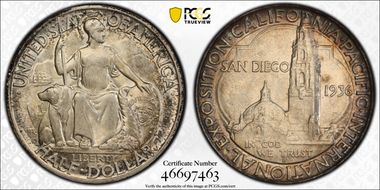 1936-D 50C San Diego MS66