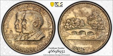 1937 50C Antietam AU58