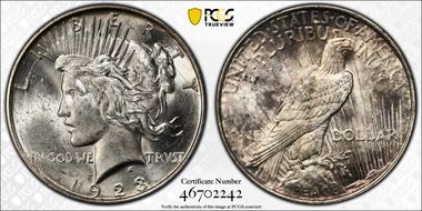 1923-D $1 MS62