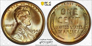 1942-D 1C MS66BN