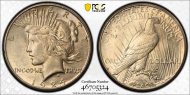 1924-S $1 AU58