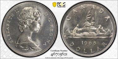1968 $1 Voyageur MS67