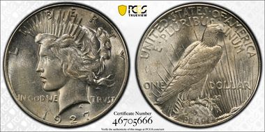 1927-S $1 AU58