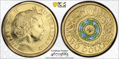 2017-C $2 Remembrance Day Colorized MS68