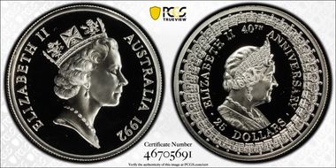 1992 $25 Queen Mother PR69DCAM