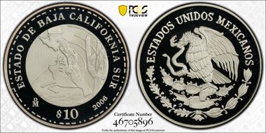 2006-Mo 10 Peso Baja California Sur PR69DCAM