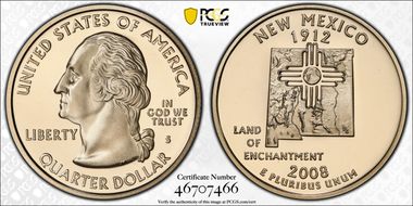 2008-S 25C New Mexico PR70DCAM