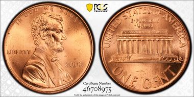 2000 1C "Cheerios" Cent MS66RD