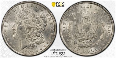 1886 $1 AU58