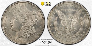 1921 $1 Morgan AU55