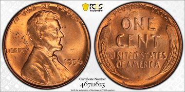 1956 1C MS64RD