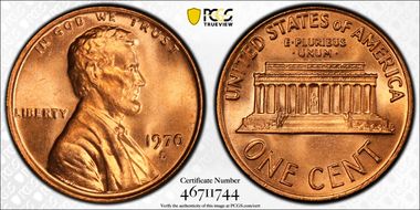 1970-S 1C Large Date MS66RD